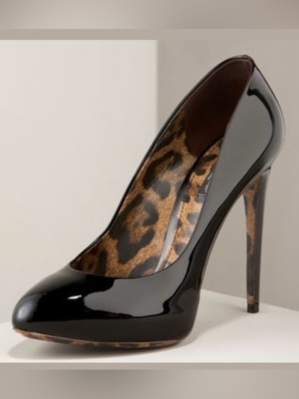 Dolce & Gabbana Black Patent Stiletto Pumps - Women's High Heel Dress Shoes